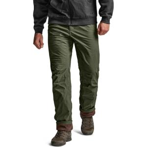 imageCQR Mens Winter Fleece Lined Pants WaterResistant Outdoor Stretch Work Pants Windproof Casual Pants with PocketsBrume Storm Green