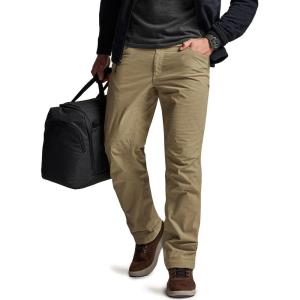 imageCQR Mens Winter Fleece Lined Pants WaterResistant Outdoor Stretch Work Pants Windproof Casual Pants with PocketsNylon Fleece Cargo Pale Khaki