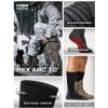 imageCQR 3 Pack Men and Women Wool Hiking Mid Calf Crew Socks Moisture Wicking Breathable Outdoor Tactical Cushion boot SocksRex Arc 10in Black