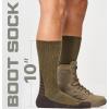 imageCQR 3 Pack Men and Women Wool Hiking Mid Calf Crew Socks Moisture Wicking Breathable Outdoor Tactical Cushion boot SocksRex Arc 10in Coyote Brown