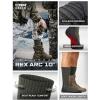 imageCQR 3 Pack Men and Women Wool Hiking Mid Calf Crew Socks Moisture Wicking Breathable Outdoor Tactical Cushion boot SocksRex Arc 10in Soil Green