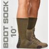 imageCQR 3 Pack Men and Women Wool Hiking Mid Calf Crew Socks Moisture Wicking Breathable Outdoor Tactical Cushion boot SocksRex Boot 10in Coyote Brown