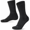 imageCQR 3 Pack Men and Women Wool Hiking Mid Calf Crew Socks Moisture Wicking Breathable Outdoor Tactical Cushion boot SocksRex Lt 85in Black