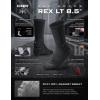 imageCQR 3 Pack Men and Women Wool Hiking Mid Calf Crew Socks Moisture Wicking Breathable Outdoor Tactical Cushion boot SocksRex Lt 85in Black