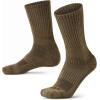 imageCQR 3 Pack Men and Women Wool Hiking Mid Calf Crew Socks Moisture Wicking Breathable Outdoor Tactical Cushion boot SocksRex Lt 85in Coyote Brown