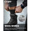 imageCQR 3 Pack Men and Women Wool Hiking Mid Calf Crew Socks Moisture Wicking Breathable Outdoor Tactical Cushion boot SocksRex Tac 85in Black