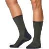 imageCQR 3 Pack Men and Women Wool Hiking Mid Calf Crew Socks Moisture Wicking Breathable Outdoor Tactical Cushion boot SocksRex Tac 85in BlackSoil GreenCoyote Brown