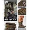 imageCQR 3 Pack Men and Women Wool Hiking Mid Calf Crew Socks Moisture Wicking Breathable Outdoor Tactical Cushion boot SocksRex Tac 85in Coyote Brown