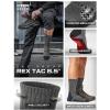 imageCQR 3 Pack Men and Women Wool Hiking Mid Calf Crew Socks Moisture Wicking Breathable Outdoor Tactical Cushion boot SocksRex Tac 85in Light Grey