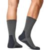 imageCQR 3 Pack Men and Women Wool Hiking Mid Calf Crew Socks Moisture Wicking Breathable Outdoor Tactical Cushion boot SocksRex Tac 85in Light Grey