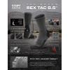 imageCQR 3 Pack Men and Women Wool Hiking Mid Calf Crew Socks Moisture Wicking Breathable Outdoor Tactical Cushion boot SocksRex Tac 85in Light Grey