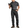 imageCQR Mens Utility Flex Cargo Pants ClassicFit Casual Stretch Work Pants Water Resistant Lightweight Tactical Hiking PantsTac Utility Camo Black
