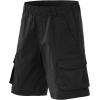 imageCQR Kids Youth Pull on Cargo Shorts Outdoor Camping Hiking Shorts Lightweight Elastic Waist Athletic Short with PocketsDriflex Black