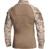 imageCQR Mens Combat Shirt Tactical 14 Zip Long Sleeve Military BDU Shirts Camo EDC Top with PocketsMilitary Print Shirts Marine Desert