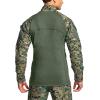 imageCQR Mens Combat Shirt Tactical 14 Zip Long Sleeve Military BDU Shirts Camo EDC Top with PocketsMilitary Print Shirts Marpat
