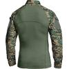 imageCQR Mens Combat Shirt Tactical 14 Zip Long Sleeve Military BDU Shirts Camo EDC Top with PocketsMilitary Print Shirts Marpat