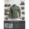imageCQR Mens Combat Shirt Tactical 14 Zip Long Sleeve Military BDU Shirts Camo EDC Top with PocketsMilitary Print Shirts Marpat