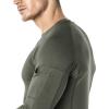 imageCQR Mens Combat Shirt Tactical 14 Zip Long Sleeve Military BDU Shirts Camo EDC Top with PocketsTacti Dri Green