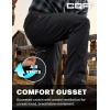 imageCQR Mens Motion Utility Casual Pants Regular Fit Lightweight Work Pants Water Resistant Outdoor Stretch Pants with PocketsVenture Lt Black