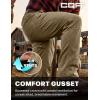 imageCQR Mens Motion Utility Casual Pants Regular Fit Lightweight Work Pants Water Resistant Outdoor Stretch Pants with PocketsVenture Lt Cougar
