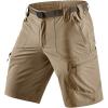 imageCQR Mens Quick Dry Stretch Hiking Cargo Shorts Lightweight Water Resistant Tactical Casual Golf amp Outdoor with PocketsPeak Alamo Khaki