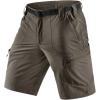 imageCQR Mens Quick Dry Stretch Hiking Cargo Shorts Lightweight Water Resistant Tactical Casual Golf amp Outdoor with PocketsPeak Sand Khaki