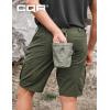 imageCQR Mens Quick Dry Stretch Hiking Cargo Shorts Lightweight Water Resistant Tactical Casual Golf amp Outdoor with PocketsRocky Fuscous Green