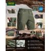 imageCQR Mens Quick Dry Stretch Hiking Cargo Shorts Lightweight Water Resistant Tactical Casual Golf amp Outdoor with PocketsRocky Fuscous Green