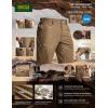 imageCQR Mens Quick Dry Stretch Hiking Cargo Shorts Lightweight Water Resistant Tactical Casual Golf amp Outdoor with PocketsRocky Hazelnut