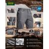 imageCQR Mens Quick Dry Stretch Hiking Cargo Shorts Lightweight Water Resistant Tactical Casual Golf amp Outdoor with PocketsRocky Jet Grey