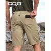 imageCQR Mens Quick Dry Stretch Hiking Cargo Shorts Lightweight Water Resistant Tactical Casual Golf amp Outdoor with PocketsRocky Tan