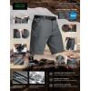 imageCQR Mens Quick Dry Stretch Hiking Cargo Shorts Lightweight Water Resistant Tactical Casual Golf amp Outdoor with PocketsShendo Trail WBelt Carbon Grey
