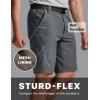 imageCQR Mens Quick Dry Stretch Hiking Cargo Shorts Lightweight Water Resistant Tactical Casual Golf amp Outdoor with PocketsShendo Trail WBelt Carbon Grey