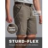 imageCQR Mens Quick Dry Stretch Hiking Cargo Shorts Lightweight Water Resistant Tactical Casual Golf amp Outdoor with PocketsShendo Trail WBelt Sand Khaki