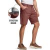 imageCQR Mens Stretch Utility Shorts Lightweight Quick Dry Casual Shorts Hiking Golf Cargo Shorts with Zipper PocketsSedona Rust