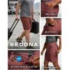 imageCQR Mens Stretch Utility Shorts Lightweight Quick Dry Casual Shorts Hiking Golf Cargo Shorts with Zipper PocketsSedona Rust