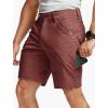imageCQR Mens Stretch Utility Shorts Lightweight Quick Dry Casual Shorts Hiking Golf Cargo Shorts with Zipper PocketsSedona Rust