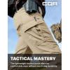 imageCQR Womens Flex Stretch Tactical Pants Water Resistant Ripstop Cargo Work Pants with Pockets for Outdoor amp HikingVanguard Alamo Khaki