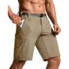 imageCQR Mens Quick Dry Stretch Hiking Cargo Shorts Lightweight Water Resistant Tactical Casual Golf amp Outdoor with PocketsPeak Alamo Khaki