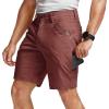 imageCQR Mens Stretch Utility Shorts Lightweight Quick Dry Casual Shorts Hiking Golf Cargo Shorts with Zipper PocketsSedona Rust