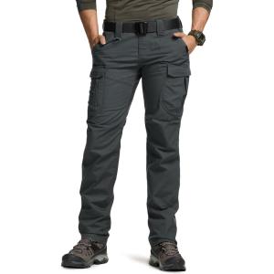 imageCQR Womens Flex Stretch Tactical Pants Water Resistant Ripstop Cargo Work Pants with Pockets for Outdoor amp HikingCaptain Carbon Grey