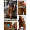 imageCQR Mens Flex Casual Cargo Shorts Lightweight Water Resistant Golf Shorts Stretch Tactical Work Shorts with MultiPocketNegotiator Copper Brown