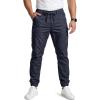 imageCQR Mens Flex Lightweight Joggers Elastic Waist Drawstring Casual Pants Tapered Fit Water Resistant Outdoor Cargo PantsAsset Operator Navy