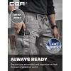 imageCQR Mens Flex Lightweight Joggers Elastic Waist Drawstring Casual Pants Tapered Fit Water Resistant Outdoor Cargo PantsSquad Stone