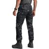 imageCQR Mens Flex Lightweight Joggers Elastic Waist Drawstring Casual Pants Tapered Fit Water Resistant Outdoor Cargo PantsSquad Utility Camo Black