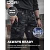 imageCQR Mens Flex Lightweight Joggers Elastic Waist Drawstring Casual Pants Tapered Fit Water Resistant Outdoor Cargo PantsSquad Utility Camo Black