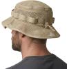 imageCQR Mens Tactical Boonie Hat Breathable Packable Sun Hat for Hunting Hiking Fishing Shooting and Outdoor ActivitiesSniper Alamo Khaki