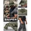 imageCQR Mens Tactical Boonie Hat Breathable Packable Sun Hat for Hunting Hiking Fishing Shooting and Outdoor ActivitiesSniper Soil Green