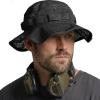 imageCQR Mens Tactical Boonie Hat Breathable Packable Sun Hat for Hunting Hiking Fishing Shooting and Outdoor ActivitiesSniper Black