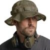 imageCQR Mens Tactical Boonie Hat Breathable Packable Sun Hat for Hunting Hiking Fishing Shooting and Outdoor ActivitiesSniper Soil Green